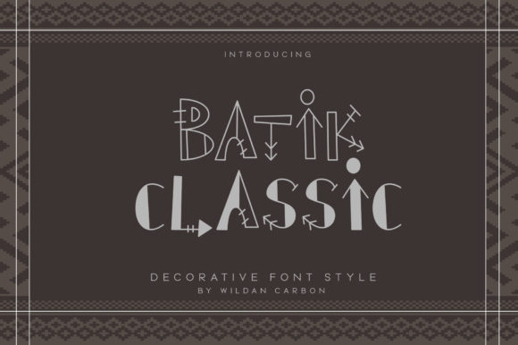 Batik Classic: A Unique Decorative Font for Creative Projects