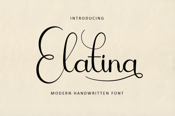 Elatina: Crafting Visual Harmony with Elegant Handwritten Script